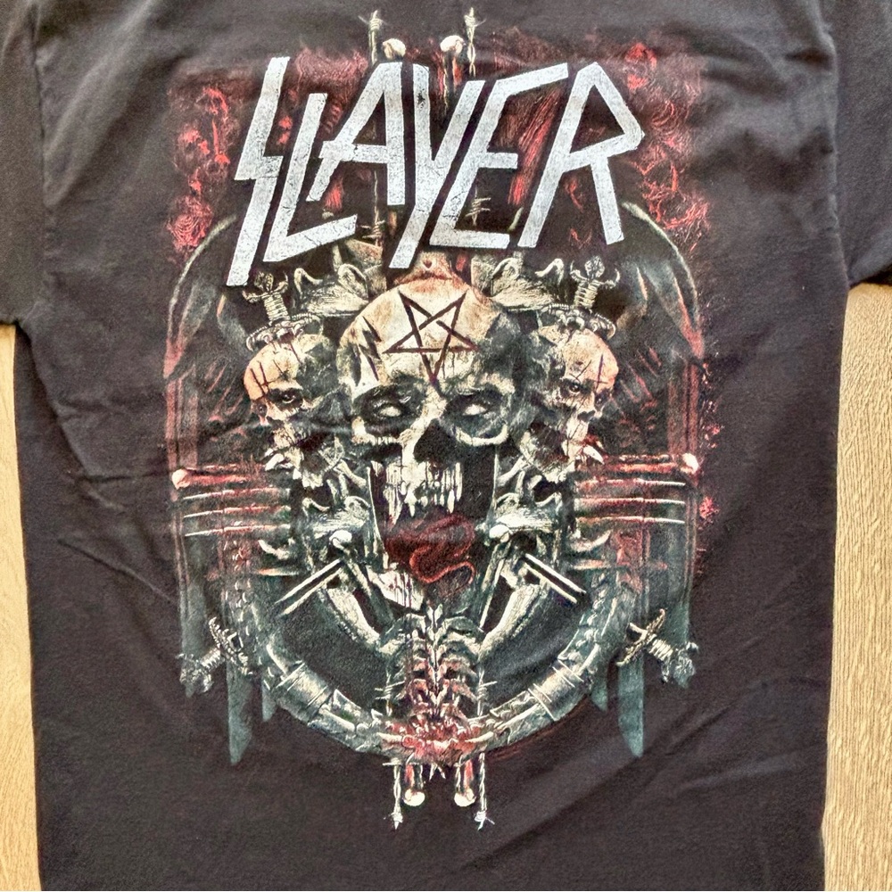 2018 Slayer World Tour Heavy Metal Black Shirt